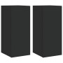 Wall TV cabinets with LED lights 2 pcs black 30.5x35x70 cm by , TV Furniture - Ref: Foro24-837235, Price: 93,25 €, Discount: %