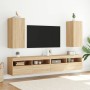 TV cabinet wall LED lights 2 pcs Sonoma Oak 30.5x35x70 cm by , TV Furniture - Ref: Foro24-837237, Price: 89,76 €, Discount: %