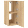 TV cabinet wall LED lights 2 pcs Sonoma Oak 30.5x35x70 cm by , TV Furniture - Ref: Foro24-837237, Price: 89,76 €, Discount: %