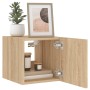 TV wall units with LED lights 2 units Sonoma oak 30.5x35x30 cm by , TV Furniture - Ref: Foro24-837223, Price: 55,25 €, Discou...