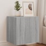 Wall-mounted TV stand with LED lights in Sonoma gray, 40.5x35x40 cm. by , TV Furniture - Ref: Foro24-837256, Price: 43,84 €, ...