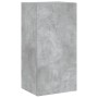 Wall-mounted TV cabinet with LED lights concrete gray 40.5x35x80 cm by , TV Furniture - Ref: Foro24-837263, Price: 58,59 €, D...