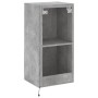 Wall-mounted TV cabinet with LED lights concrete gray 40.5x35x80 cm by , TV Furniture - Ref: Foro24-837263, Price: 58,59 €, D...