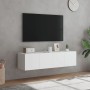 Wand-TV-Möbel mit LED-Leuchten 2 Stück weiß 60x35x31 cm von , TV-Möbel - Ref: Foro24-837268, Preis: 86,53 €, Rabatt: %