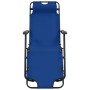 Folding sun loungers with footrest 2 units blue steel by vidaXL, Loungers - Ref: Foro24-44342, Price: 106,40 €, Discount: %