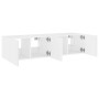 Muebles de TV de pared con luces LED 2 uds blanco 60x35x31 cm de , Muebles TV - Ref: Foro24-837268, Precio: 86,44 €, Descuent...