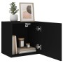 Black engineered wood wall TV cabinet 40.5x30x40 cm by , TV Furniture - Ref: Foro24-836898, Price: 39,30 €, Discount: %