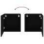 Black engineered wood wall TV cabinet 40.5x30x40 cm by , TV Furniture - Ref: Foro24-836898, Price: 39,30 €, Discount: %