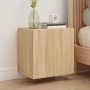 Wall-mounted TV unit made of Sonoma oak engineered wood, measuring 40.5x30x40 cm. by , TV Furniture - Ref: Foro24-836900, Pri...