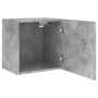 Concrete gray engineered wood wall TV cabinet 40.5x30x40cm by , TV Furniture - Ref: Foro24-836902, Price: 36,58 €, Discount: %