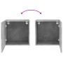 Mueble TV de pared madera ingeniería gris hormigón 40,5x30x40cm de , Muebles TV - Ref: Foro24-836902, Precio: 39,41 €, Descue...