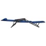 Folding sun loungers with footrest 2 units blue steel by vidaXL, Loungers - Ref: Foro24-44342, Price: 106,40 €, Discount: %