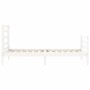 Estructura de cama individual con cabecero madera maciza blanco de , Camas y somieres - Ref: Foro24-3194662, Precio: 101,47 €...