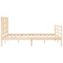 Estructura de cama con cabecero madera maciza 140x190 cm de , Camas y somieres - Ref: Foro24-3193901, Precio: 118,33 €, Descu...