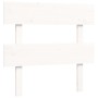 Estructura de cama individual con cabecero madera maciza blanco de , Camas y somieres - Ref: Foro24-3195052, Precio: 94,10 €,...