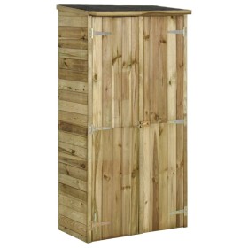 Caseta herramientas de jardín madera de pino 85x48x177 cm de vidaXL, Cobertizos - Ref: Foro24-45138, Precio: 247,37 €, Descue...