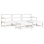 Gartensofa-Set 5-teilig aus massivem weißem Kiefernholz von , Gartensets - Ref: Foro24-3186180, Preis: 335,87 €, Rabatt: %