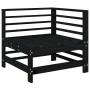 Garden furniture set 6 pieces solid black pine wood by , Garden sets - Ref: Foro24-3186204, Price: 385,46 €, Discount: %