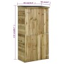 Caseta herramientas de jardín madera de pino 85x48x177 cm de vidaXL, Cobertizos - Ref: Foro24-45138, Precio: 269,96 €, Descue...