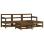 Garden sofa set 5 pieces solid pine wood honey brown by , Garden sets - Ref: Foro24-3186182, Price: 299,31 €, Discount: %