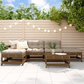 Garden furniture set 6 pieces solid honey brown pine wood by , Garden sets - Ref: Foro24-3186322, Price: 338,99 €, Discount: %