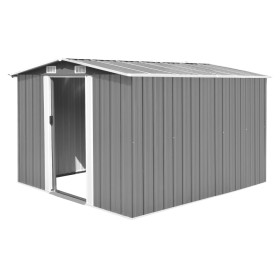 Gray metal garden shed 257x298x178 cm by vidaXL, Sheds - Ref: Foro24-143341, Price: 457,97 €, Discount: %