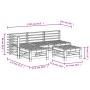 Gartensofa-Set 5-teilig aus massivem schwarzem Kiefernholz von , Gartensets - Ref: Foro24-3186561, Preis: 308,50 €, Rabatt: %