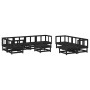 Garden furniture set 10 pieces solid black pine wood by , Garden sets - Ref: Foro24-3186568, Price: 585,99 €, Discount: %