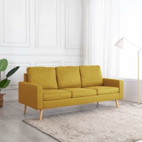 3 seater yellow fabric sofa by , Sofas - Ref: Foro24-288719, Price: 317,99 €, Discount: %