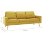 3 seater yellow fabric sofa by , Sofas - Ref: Foro24-288719, Price: 317,99 €, Discount: %