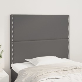 Headboards 2 units of gray synthetic leather 100x5x78/88 cm by , Headboards and footboards - Ref: Foro24-3116280, Price: 59,5...