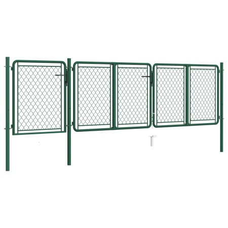 Grünes Gartentor aus Stahl 75x395 cm von vidaXL, Gartentore - Ref: Foro24-144444, Preis: 307,42 €, Rabatt: %