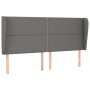 Headboard with ears gray synthetic leather 203x23x118/128 cm by , Headboards and footboards - Ref: Foro24-3117928, Price: 127...