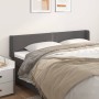 Cabecero de cuero sintético gris 203x16x78/88 cm de , Cabeceros y pies de cama - Ref: Foro24-3118740, Precio: 68,85 €, Descue...