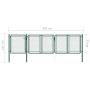 Grünes Gartentor aus Stahl 75x395 cm von vidaXL, Gartentore - Ref: Foro24-144444, Preis: 307,99 €, Rabatt: %