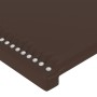 Headboard with brown synthetic leather ears 203x16x118/128 cm by , Headboards and footboards - Ref: Foro24-3119551, Price: 14...