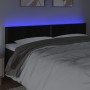 Cabecero con LED de terciopelo negro 160x5x78/88 cm de , Cabeceros y pies de cama - Ref: Foro24-3121528, Precio: 66,11 €, Des...