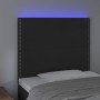 Cabecero con luces LED terciopelo negro 80x5x118/128 cm de , Cabeceros y pies de cama - Ref: Foro24-3122316, Precio: 67,23 €,...