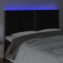 Kopfteil aus schwarzem Samt mit LED-Leuchten, 160 x 5 x 118/128 cm von , Kopf- und Fußteile - Ref: Foro24-3122340, Preis: 124...