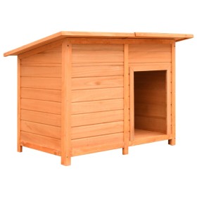 Hundehütte aus massivem Kiefern- und Tannenholz, 120 x 77 x 86 cm von vidaXL, Hundehütten - Ref: Foro24-170641, Preis: 218,16...