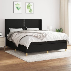 Box spring bed with black fabric mattress 160x200 cm by , Beds and slatted bases - Ref: Foro24-3131923, Price: 566,12 €, Disc...