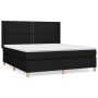 Cama box spring con colchón tela negro 160x200 cm de , Camas y somieres - Ref: Foro24-3131923, Precio: 565,64 €, Descuento: %