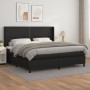 Cama box spring con colchón cuero sintético negro 200x200 cm de , Camas y somieres - Ref: Foro24-3132459, Precio: 702,59 €, D...