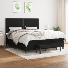 Box spring bed with black fabric mattress 160x200 cm by , Beds and slatted bases - Ref: Foro24-3136527, Price: 598,14 €, Disc...