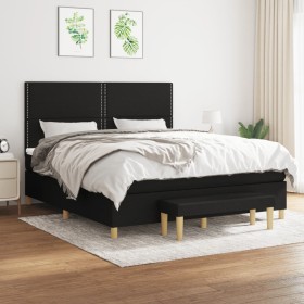 Box spring bed with black fabric mattress 160x200 cm by , Beds and slatted bases - Ref: Foro24-3137087, Price: 600,73 €, Disc...