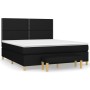 Cama box spring con colchón tela negro 160x200 cm de , Camas y somieres - Ref: Foro24-3137087, Precio: 578,30 €, Descuento: %