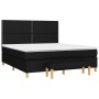 Cama box spring con colchón tela negro 160x200 cm de , Camas y somieres - Ref: Foro24-3137087, Precio: 578,30 €, Descuento: %