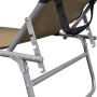 Folding sun lounger with taupe steel canopy by vidaXL, Loungers - Ref: Foro24-44292, Price: 65,74 €, Discount: %