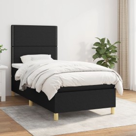 Box spring bed with black fabric mattress 80x200 cm by , Beds and slatted bases - Ref: Foro24-3142211, Price: 283,41 €, Disco...