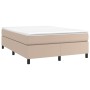 Box spring bed with cappuccino synthetic leather mattress 140x190cm by , Beds and slatted bases - Ref: Foro24-3144607, Price:...